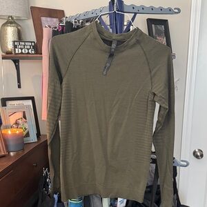 Lululemon Athletica Forest Green Crew Neck Top